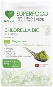 BeOrganic Chlorella BIO w proszku 200 g