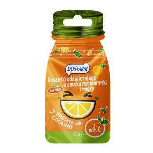 Dosfarm drażetki odświeżające o smaku mandarynki i mięty z witaminą C 16 g