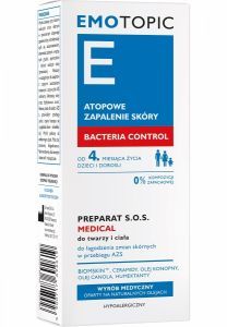 Emotopic E Bacteria Control preparat S.O.S. Medical do twarzy i ciała 30 ml