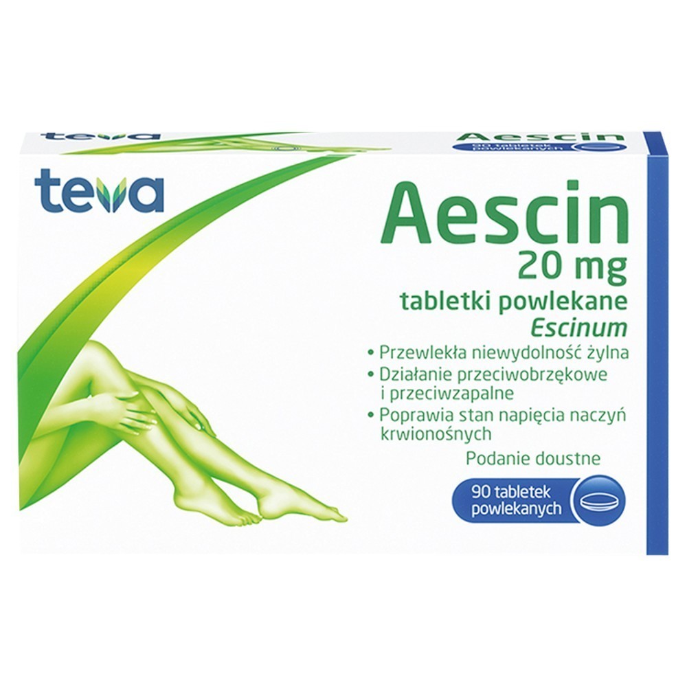 Aescin 20 mg x 90 tabl powlekanych