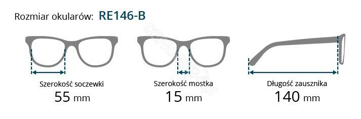 Brilo okulary do czytania RE146-B/250 (+2.5)