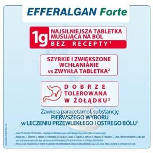 Efferalgan Forte 1 g x 8 tabl musujących