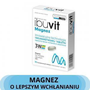 Ibuvit Magnez x 30 trójwarstwowych tabletek o kontrolowanym uwalnianiu