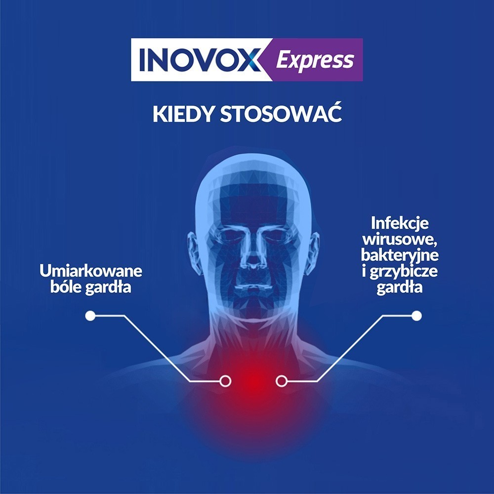 Inovox express x 24 pastylki do ssania (smak miodowo - cytrynowy)