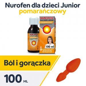 Nurofen dla dzieci Junior ibuprofen smak pomarańczowy zawiesina 100 ml
