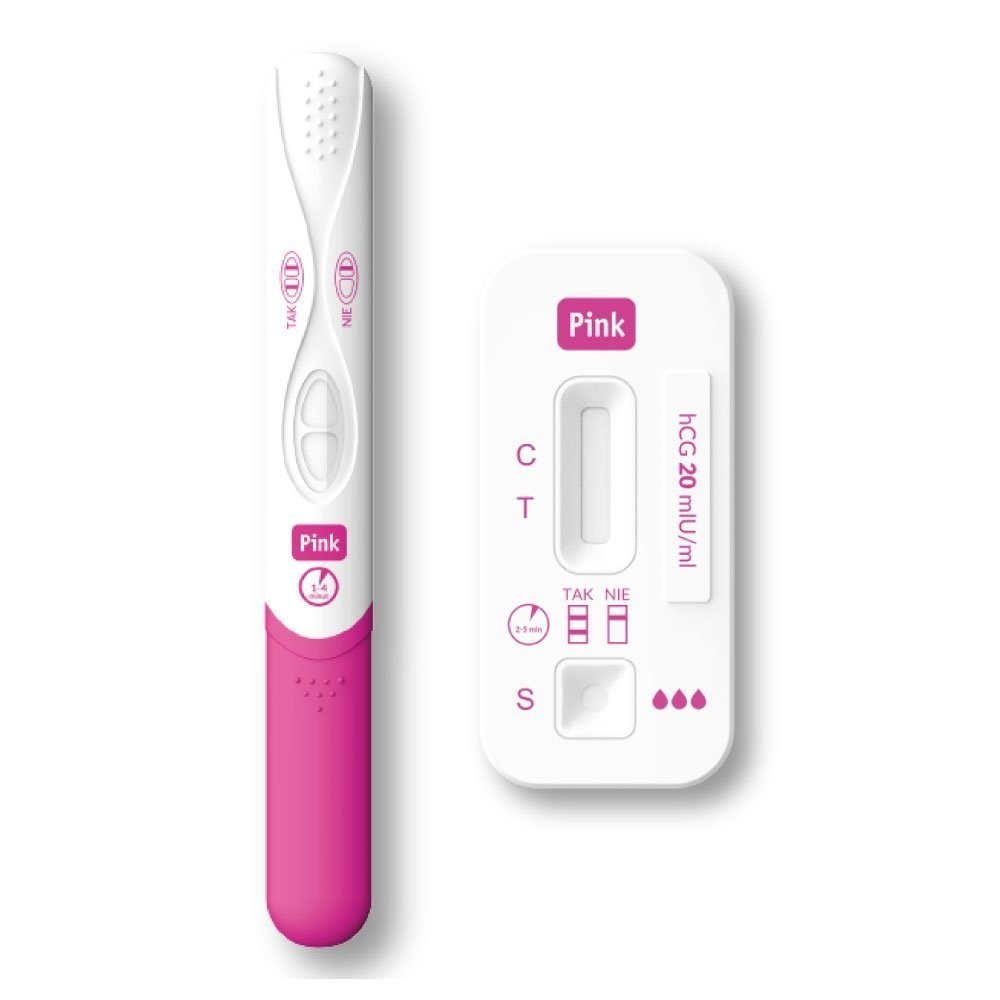 Test ciążowy pink duo (płytkowy + strumieniowy)
