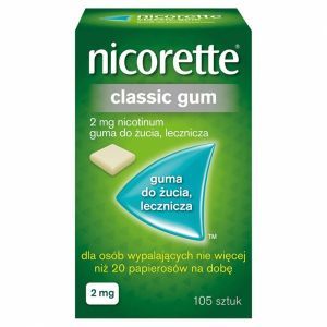 Nicorette Classic gum 2 mg x 105 gum do żucia