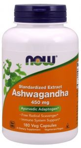 NOW Foods Ashwagandha 450 mg – Ekstrakt standaryzowany  x 180 kaps