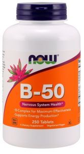 NOW Foods B-50 Kompleks witamin B x 250 tabl