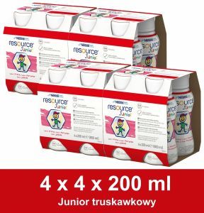 Resource Junior truskawkowy w czteropaku (4x) 4 x 200 ml