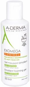 A-derma Exomega Control pieniący się żel emolient przeciw drapaniu 200 ml