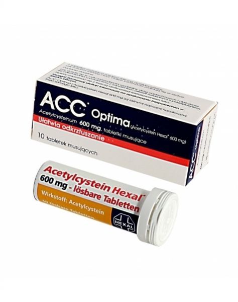 ACC Optima 600 mg x 10 tabl musujących (import równoległy - Inpharm)
