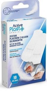 Active Plast - zestaw plastrów z klejem silikonowym x 10 szt