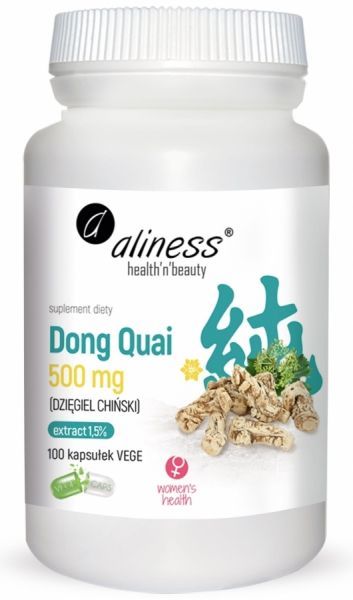 Aliness Dong Quai 500 mg (dzięgiel chiński) x 100 kaps vege