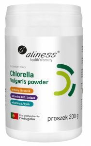 Aliness Organic Chlorella Vulgaris powder 200 g (nowa formuła)