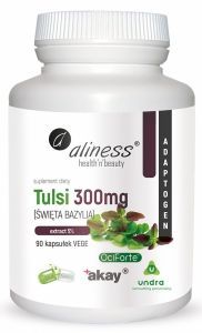 Aliness Tulsi (ŚWIĘTA BAZYLIA) extract 5% 300 mg x 90 kaps vege