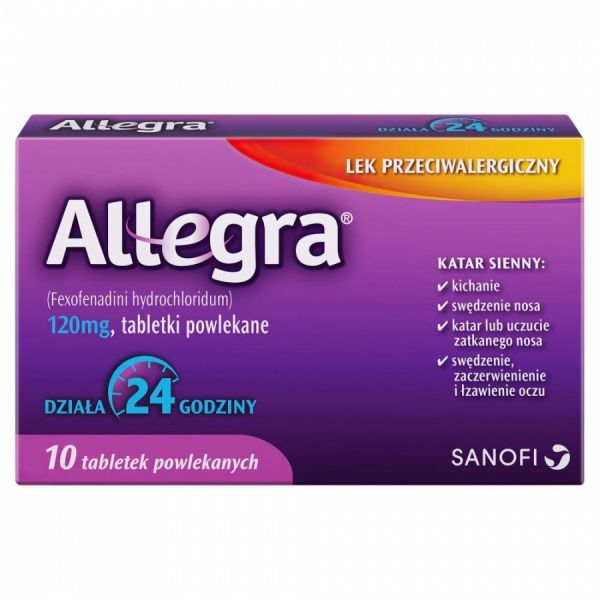 Allegra 120 mg x 10 tabl powlekanych