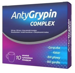 AntyGrypin Complex x 10 sasz z granulatem musującym