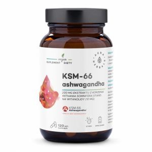 Aura Herbals Ashwagandha KSM-66 Korzeń 200 mg x 120 kaps
