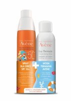 Avene promocyjny zestaw - spray dla dzieci spf50+ 200 ml + woda termalna 150 ml