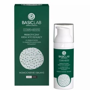 BasicLab Complementis - prebiotyczny krem wyciszający z 5% prebiotyków, 1% wąkrotki azjatyckiej i witaminą f Wzmocnienie i Balans 50 ml