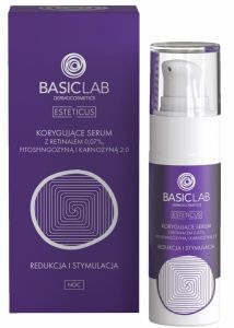 BasicLab Esteticus - korygujące serum z retinalem 0,07%,  fitosfingozyną i Karnozyną 2.0 Redukcja i Stymulacja 30 ml