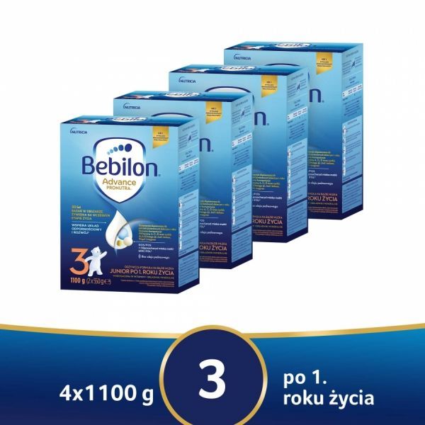 Bebilon 3 z Pronutra Advance w czteropaku - 4 x 1100 g