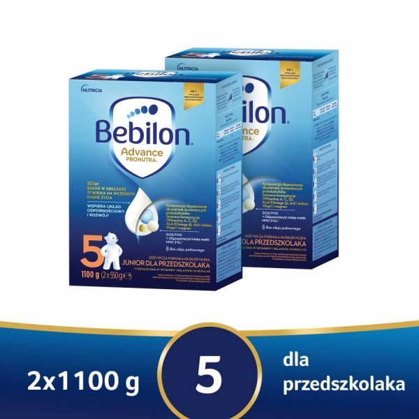 Bebilon 5 z Pronutra Advance w dwupaku - 2 x 1100 g
