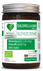 BeOrganic Chlorella Bio 500 mg Oczyszczenie x 50 kaps