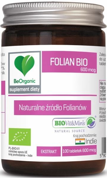 BeOrganic Folian Bio 600 mcg x 100 tabl