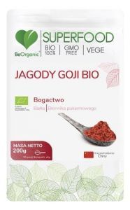 BeOrganic jagody goji BIO w proszku 200g
