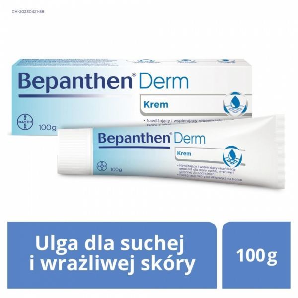 Bepanthen Derm krem 100 g – specjalistyczny krem na suchą skórę, skłonną do podrażnień