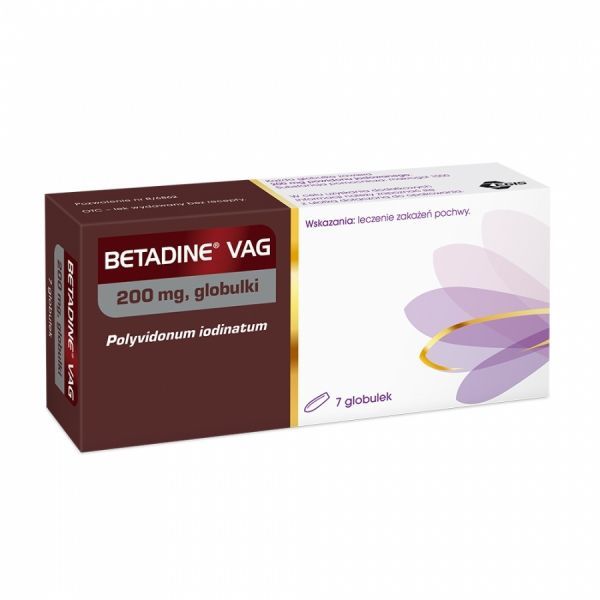 Betadine VAG 200 mg x 7 globulek dopochwowych (sprzedajemy wyłącznie do odbioru osobistego)