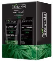Bielenda Only For Men Cannabis promocyjny zestaw - krem silnie nawilżający 50 ml + pasta do mycia twarzy 3w1 150 g