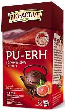Big-active pu-erh herbata czerwona o smaku grejpfrutowym 100 g