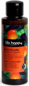Bio Happy olejek podkreślający opaleniznę i pielęgnujący włosy Mango i Czarna Marchew 100 ml