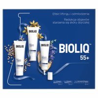 Bioliq promocyjny zestaw 55+ - krem liftingująco - odżywczy na dzień 50 ml + krem na noc 50 ml + krem do skóry oczu, ust, szyi i dekoltu 30 ml