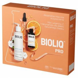 Bioliq promocyjny zestaw PRO - mleczko micelarne 135 ml + skoncentrowane serum z fotostabilną witaminą C i niacynamidem 20 ml