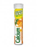 Calcium 300 mg + vit.c x 20 tabl musujących - smak pomarańczowy