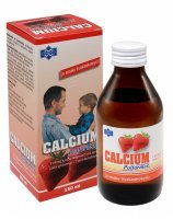 Calcium syrop truskawkowy 150 ml (butelka szklana)