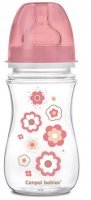 Canpol babies antykolkowa butelka szerokootworowa EasyStart "Newborn baby" 240 ml (35/217) różowa