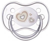 Canpol babies Newborn Baby smoczek do uspokajania silikonowy symetryczny 6-18 miesięcy (22/581) 1 szt (beżowy)