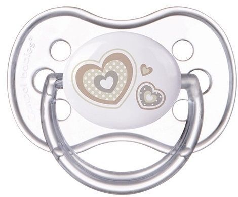 Canpol babies Newborn smoczek do uspokajania silikonowy anatomiczny 0-6 miesięcy (22/565) 1 szt (beżowy)