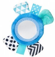 Canpol babies pluszowa zabawka na rączkę z lusterkiem (68/056) niebieska