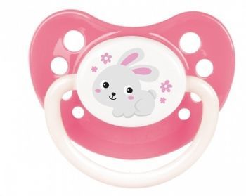 Canpol babies smoczek silikonowy symetryczny "Bunny&Company" powyżej 18 miesięcy (23/270) 1 szt (różowy)