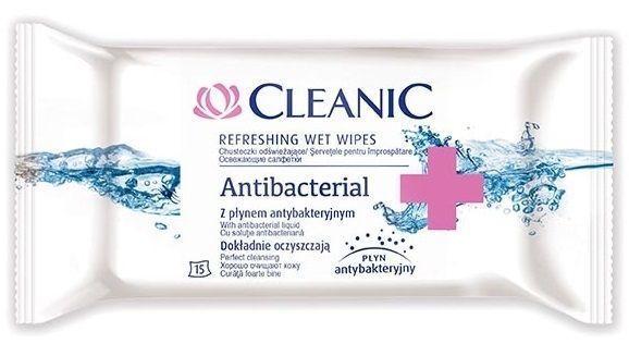 Chusteczki odświeżające Cleanic Antibacterial x 15 szt