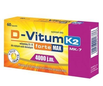 D-vitum forte Max 4000 j.m.K2 (witamina D i K dla dorosłych) x 60 kaps