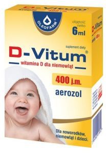 D-Vitum witamina D dla niemowląt 400 j.m aerozol 6 ml