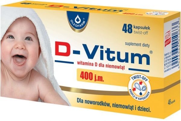 D-Vitum witamina D dla niemowląt 400 j.m. x 48 kaps