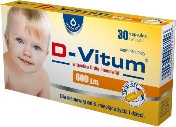 D-Vitum witamina D dla niemowląt 600 j.m. x 30 kapsułek